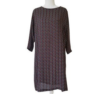 Made in Italy, dress over the body Botanical pattern, back zipper - Size L